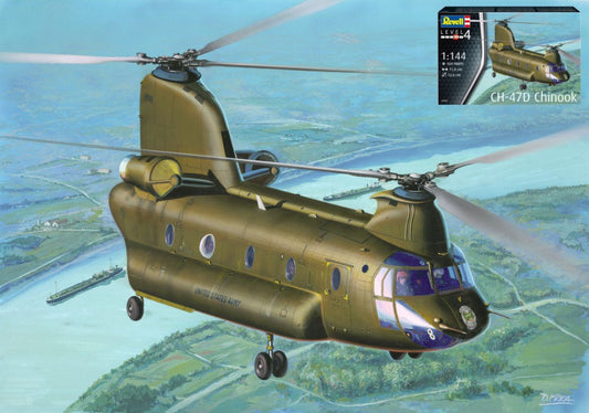 KIT DA MONTARE SCALA COMPATIBILE CON CH-47D CHINOOK KIT 1:144 REVELL RV03825