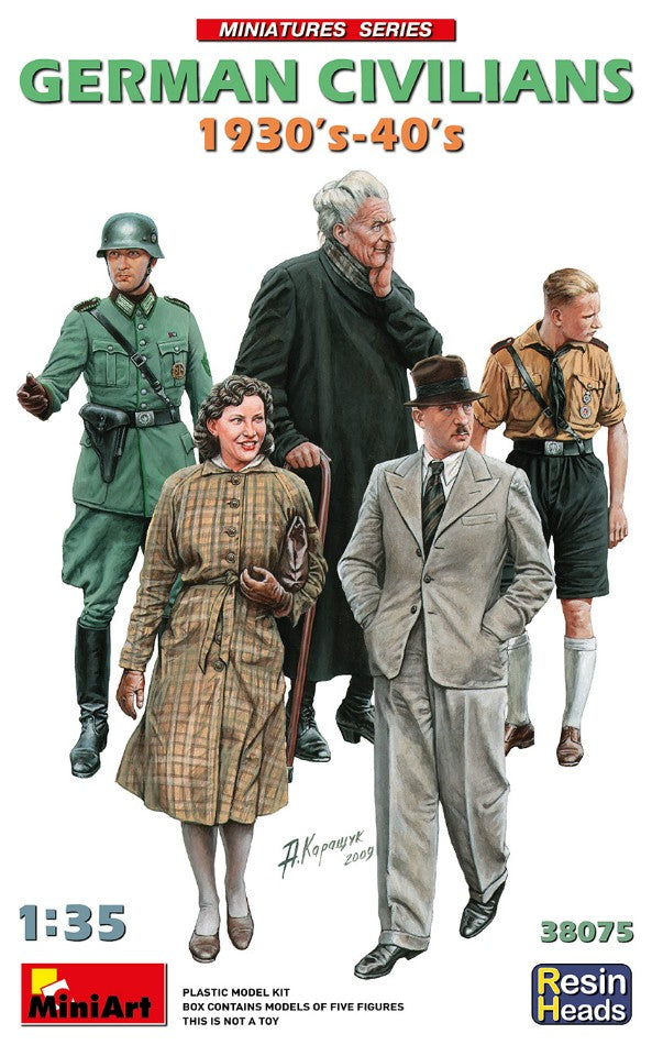 KIT DA MONTARE COMPATIBILE CON GERMAN CIVILIANS 1930-40 KIT 1:35 MINIART MIN38075