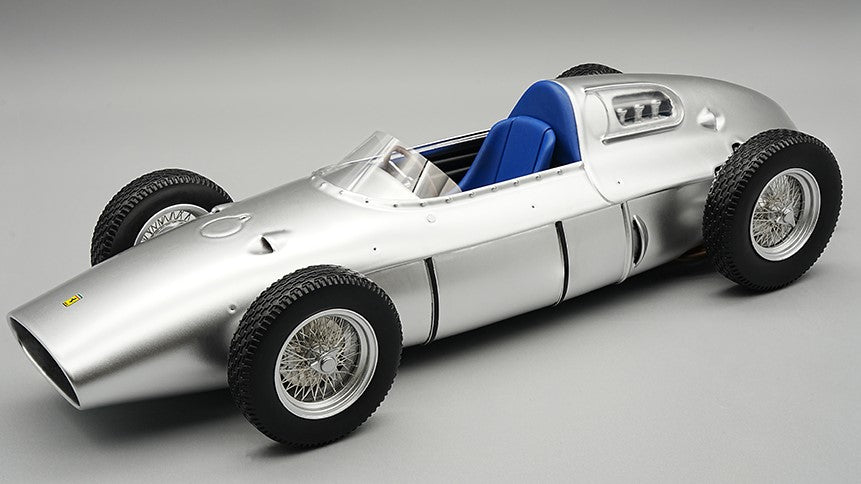 MODELLINO IN SCALA COMPATIBILE CON FERRARI 246P F1 TEST DRIVE MODENA 1960 ALLUMINIUM BODY R.GINTHER 1:18 TECNOMODEL TMD18198B