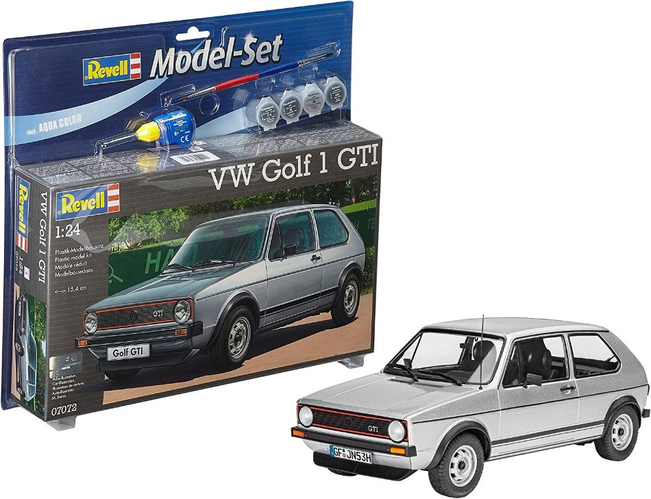 KIT DA MONTARE SCALA COMPATIBILE CON VW GOLF 1 GTI KIT MODEL SET 1:24 REVELL RV67072