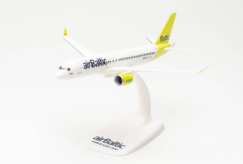 MODELLINO IN SCALA COMPATIBILE CON AIRBUS A220-300 AIRBALTIC 1:200 HERPA HP613637