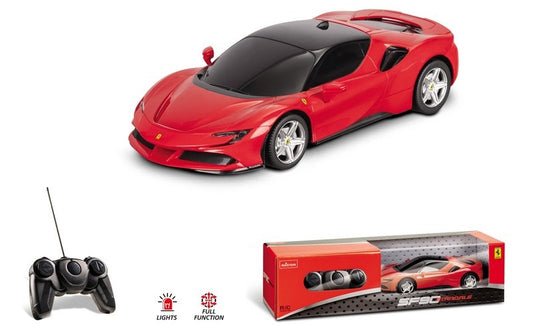 MODELLINO IN SCALA COMPATIBILE CON FERRARI SF90 STRADALE RED RADIOCOMANDO 1:24 MONDO MOTORS MM63660R