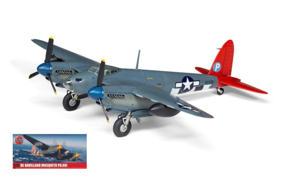 KIT DA MONTARE COMPATIBILE CON DE HAVILLAND MOSQUITO PR.XVI KIT 1:72 AIRFIX A04065