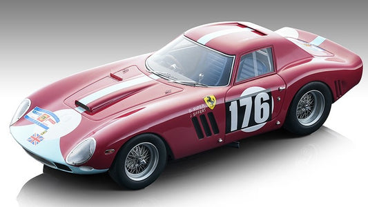 MODELLINO IN SCALA COMPATIBILE CON FERRARI 250 GTO N.176 TOUR DE FRANCE 1964 PIPER/SIFFERT 1:18 TECNOMODEL TMD1896G