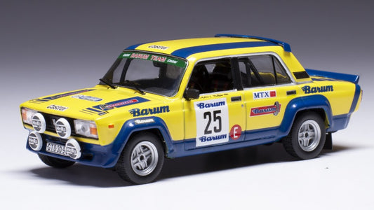 MODELLINO IN SCALA COMPATIBILE CON LADA 2105 MTX N.25 BARUM RALLY 1983 LANK/TYCE 1:43 IXO MODEL RAC427