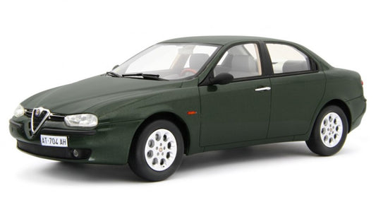 MODELLINO SCALA COMPATIBILE CON ALFA 156 1.8 T.S. 1997 MET.GREEN/DEC1.6/2.0 T.S./1.9 JTD/2.5 V6 24V 1:18 LAUDO RACING LM166E