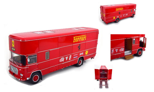 MODELLINO IN SCALA CMR Classic Model Replicars COMPATIBILE CON FIAT OM 150 ROLFO FERRARI RACE TRANSPORTER 1967 RED 1:18 MODEL SCALE CMR176 241217