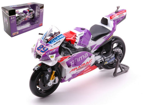 MODELLINO IN SCALA COMPATIBILE CON DUCATI DESMOSEDICI PRAMAC 2022  N.89 JORGE MARTIN 1:18 MAISTO MI36390M