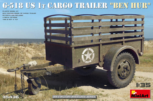 KIT DA MONTARE COMPATIBILE CON G-518 US 1t CARGO TRAILER BEN HUR KIT 1:35 MINIART MIN35436