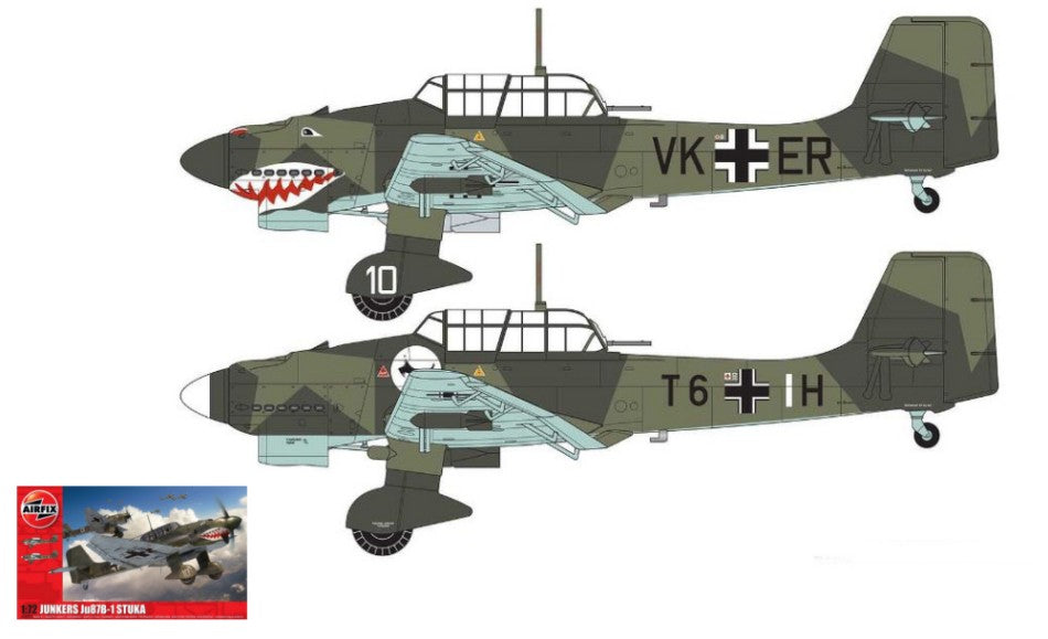 KIT DA MONTARE COMPATIBILE CON JUNKERS Ju87 B-1 STUKA KIT 1:72 AIRFIX A03087A