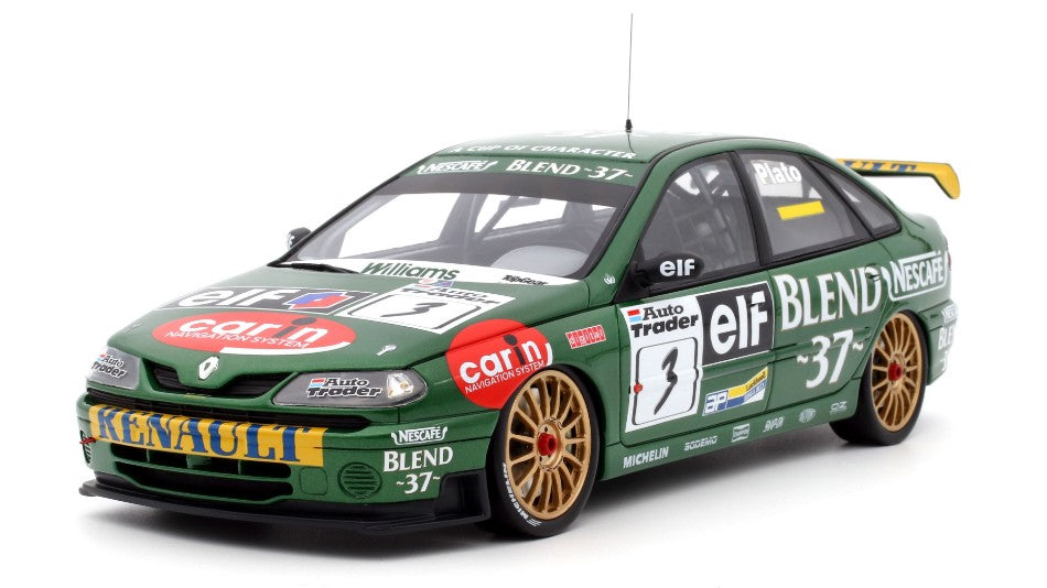 MODELLINO IN SCALA COMPATIBILE CON RENAULT LAGUNA BTCC N.3 OULTON PARK 1998 J. PLATO 1:18 OTTOMOBILE OT1031