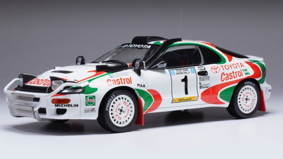 MODELLINO IN SCALA COMPATIBILE CON TOYOTA CELICA TURBO 4WD N.1 SAFARI RALLY 1993KANKKUNEN/PIRONEN 1:18 IXO MODEL 18RMC150A