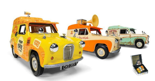 MODELLINO IN SCALA COMPATIBILE CON WALLACE & GROMIT AUSTIN A35 VAN COLLECTION CHEESE PCS 3 1:43 CORGI CC80505