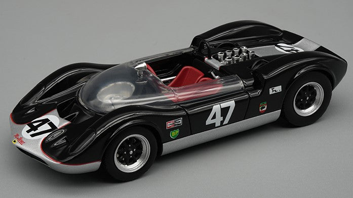 MODELLINO SCALA COMPATIBILE CON MCLAREN ELVA MARK 1 N.47 3th GP CANADA 1964 BRUCE MCLAREN 1:43 TECNOMODEL TMD4329A