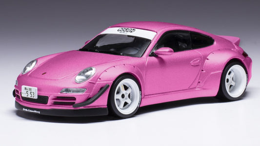 MODELLINO SCALA COMPATIBILE CON PORSCHE RWB 997 PINK 1:43 IXO MODEL MOC338