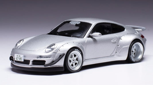 MODELLINO SCALA COMPATIBILE CON PORSCHE RWB 997 SILVER 1:43 IXO MODEL MOC337