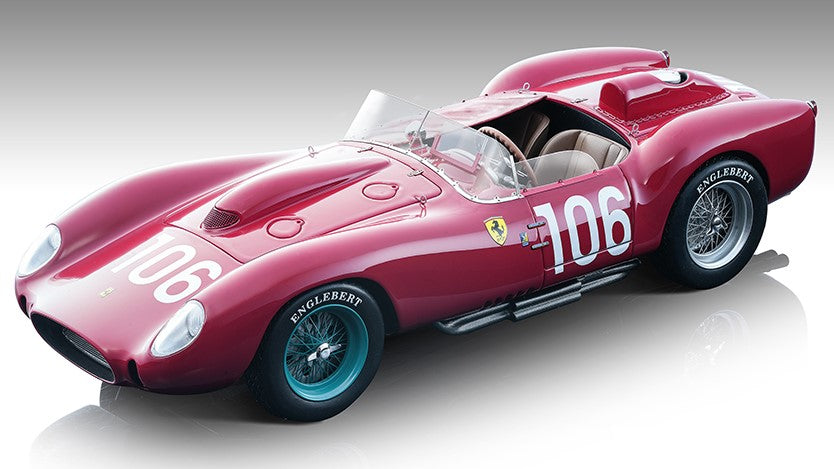 MODELLINO IN SCALA Tecnomodel COMPATIBILE CON FERRARI 250 TR 58 N.106 WINN.TARGA FLORIO 1958 L.MUSSO-O.GENDEBIEN 1:18 MODEL SCALE TMD18260C 241220