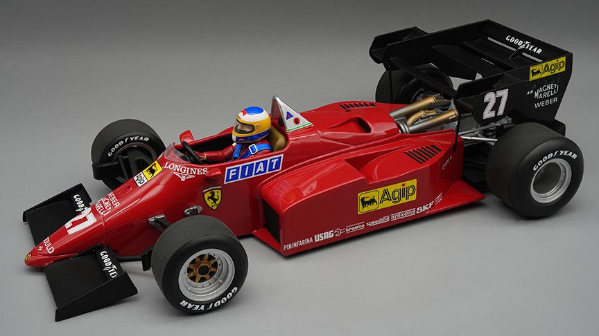 MODELLINO IN SCALA Tecnomodel COMPATIBILE CON FERRARI 126 C4-M2 N.27 2nd EUROPEAN GP 1984 M.ALBORETO W/DRIVER 1:18 MODEL SCALE TMD18316B 241217