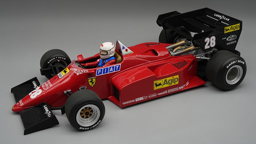 MODELLINO IN SCALA Tecnomodel COMPATIBILE CON FERRARI 126 C4-M2 N.28 EUROPEAN GP 1984 R.ARNOUX W/DRIVER 1:18 MODEL SCALE TMD18316A 241217