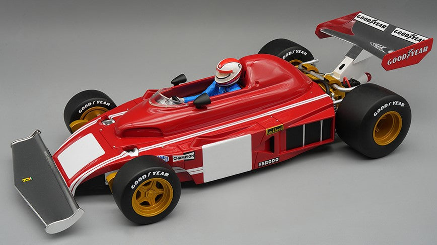 MODELLINO IN SCALA Tecnomodel COMPATIBILE CON FERRARI 312 B3 TEST MONZA 1974 C.REGAZZONI W/DRIVER 1:18 MODEL SCALE TMD18313C 241217