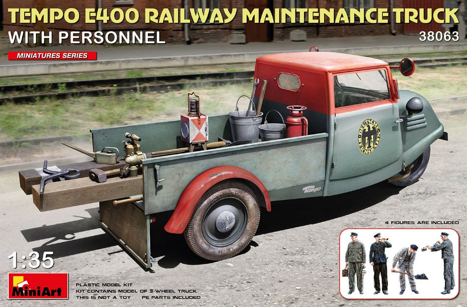 KIT DA MONTARE COMPATIBILE CON TEMPO E400 RAILWAY MAINTENANCE KIT 1:35 MINIART MIN38063