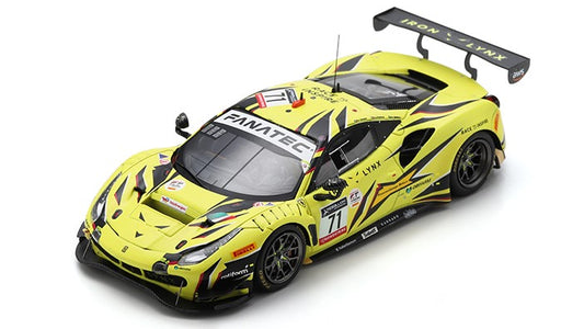 MODELLINO IN SCALA COMPATIBILE CON FERRARI 488 GT3 N.71 IRON LYNX 3rd 24H SPA 2022 FUOCO/SERRA/RIGON 1:43 LOOKSMART LSRC150