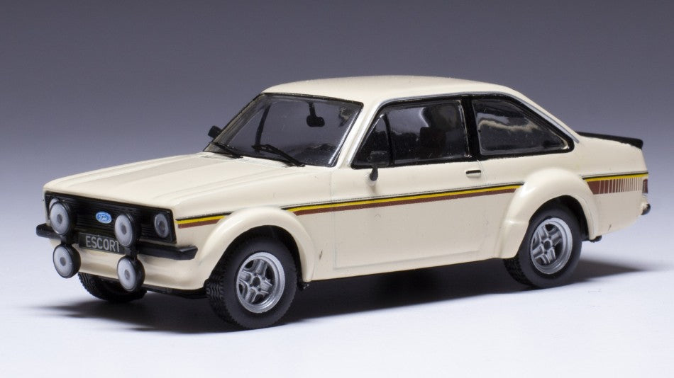 MODELLINO SCALA COMPATIBILE CON FORD ESCORT MK II RS 1800 1976 LIGHT BEIGE 1:43 IXO MODEL CLC538