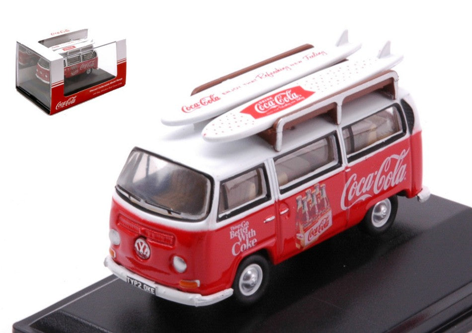 MODELLINO IN SCALA COMPATIBILE CON VW BAY WINDOW BUS COCA COLA 1:76 OXFORD OXF76VW030CC