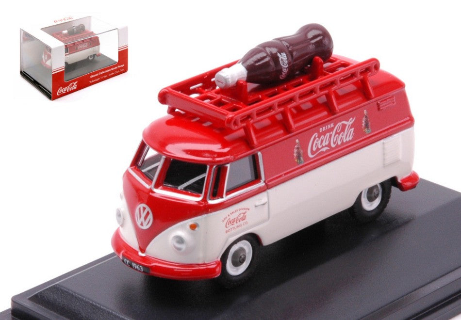 MODELLINO IN SCALA COMPATIBILE CON VW T1 VAN W/BOTTLE COCA COLA 1:76 OXFORD OXF76VWS007CC