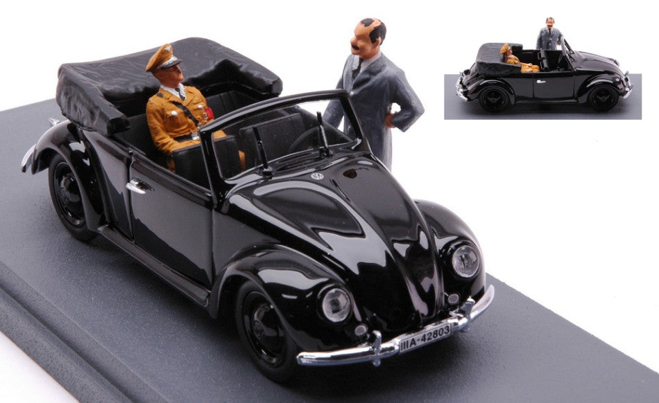 MODELLINO IN SCALA Rio COMPATIBILE CON VW MAGGIOLINO CABRIO ADOLF HITLER & FERDINAND PORSCHE 1936 1:43 MODEL SCALE RI4712P 241220