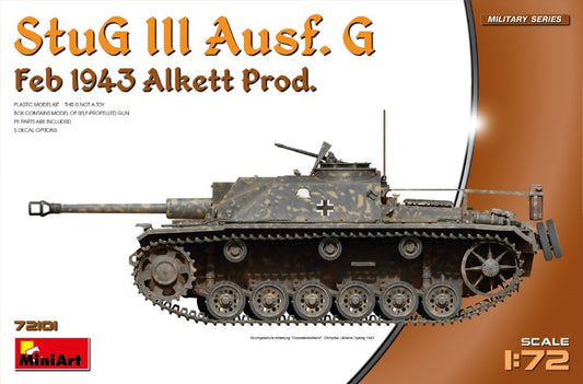 KIT DA MONTARE SCALA COMPATIBILE CON STUG III AUSF.G FEB.1943 PROD. KIT 1:72 MINIART MIN72101