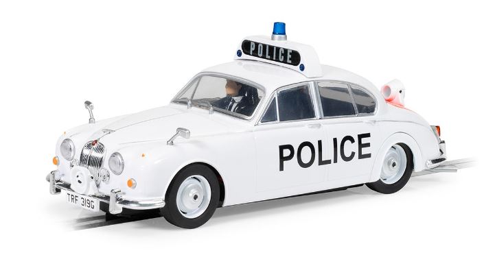 MODELLINO IN SCALA COMPATIBILE CON JAGUAR MK2 POLICE EDITION SLOT 1:32 SCALEXTRIC C4420