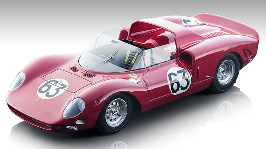 MODELLINO IN SCALA Tecnomodel COMPATIBILE CON FERRARI 275/330 P2 N.63 WINN.1000 KN MONZA 1965 PARKES-GUICHET 1:18 MODEL SCALE TMD18273D 241217