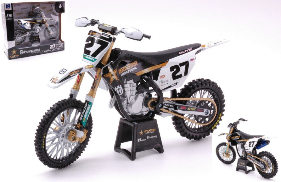 MODELLINO IN SCALA COMPATIBILE CON HUSQVARNA FC450 N.27 MALCOLM STEWART 1:12 NEW RAY NY58403