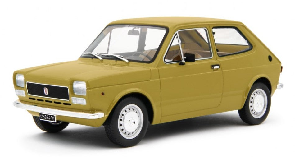 MODELLINO SCALA COMPATIBILE CON FIAT 127 3P 1972 YELLOW 1:18 LAUDO RACING LM176E