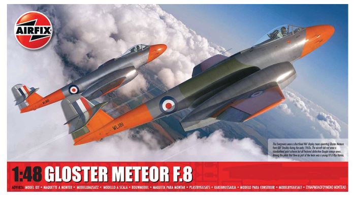 KIT DA MONTARE COMPATIBILE CON GLOSTER METEOR F8 KIT 1:48 AIRFIX A09182A