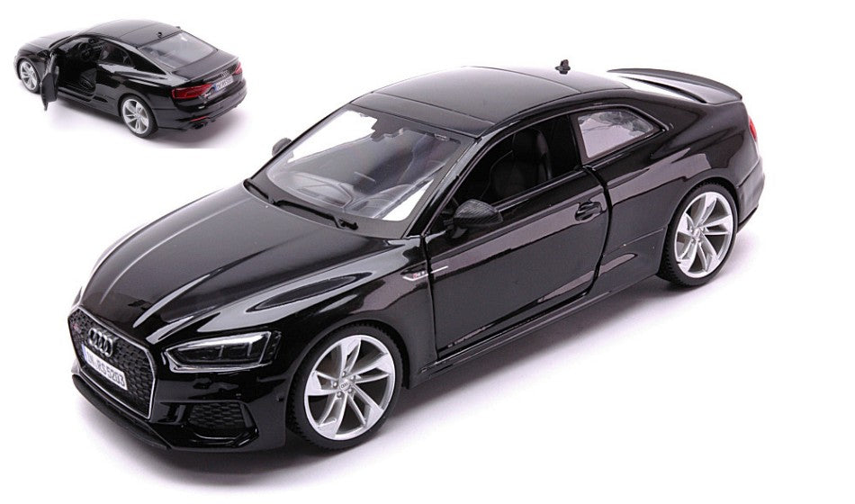 MODELLINO SCALA COMPATIBILE CON AUDI RS 5 COUPE' 2019 BLACK 1:24 BURAGO BU21090Z