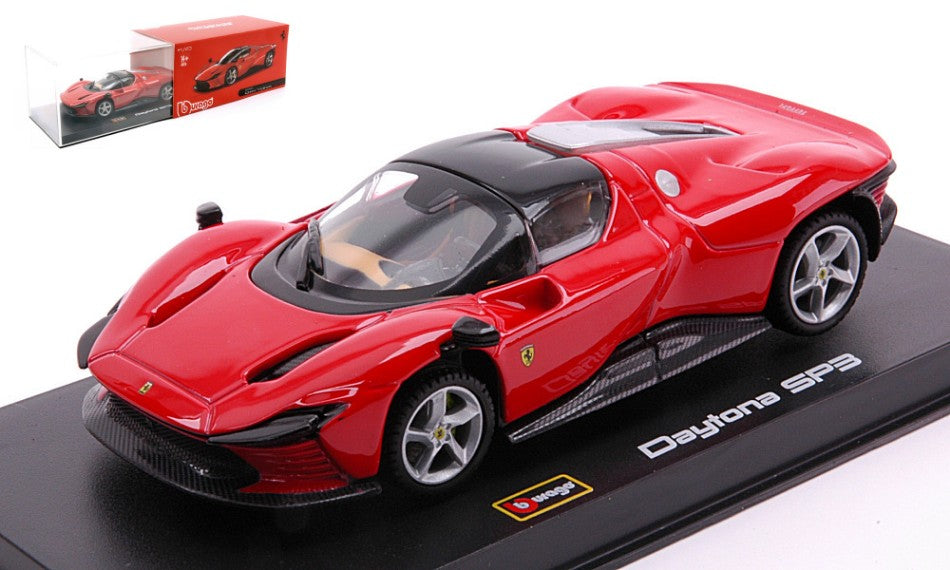 MODELLINO SCALA COMPATIBILE CON FERRARI DAYTONA SP3 RED SIGNATURE 1:43 BURAGO BU36914R