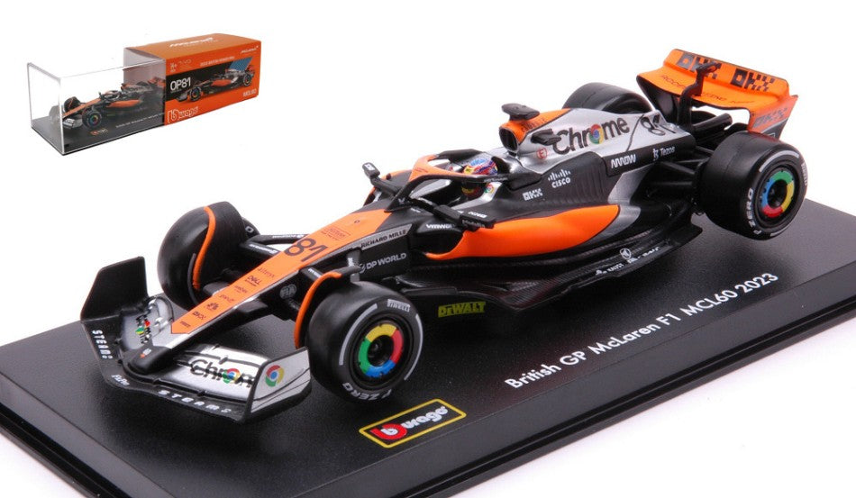 MODELLINO IN SCALA COMPATIBILE CON MC LAREN MCL60 N.81 2023 OSCAR PIASTRI SIGNATURE 1:43 BURAGO BU38088P