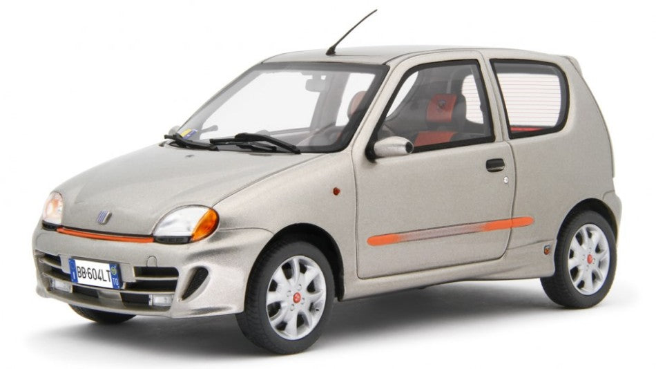 MODELLINO SCALA COMPATIBILE CON FIAT 600 SPORTING ABARTH 1998 MET.GREY 1:18 LAUDO RACING LM170E