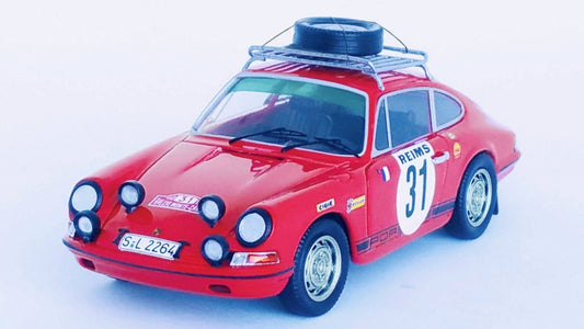 MODELLINO IN SCALA COMPATIBILE CON PORSCHE 911 S 2nd RALLY MONTE CARLO 1969 LARROUSSE-GELIN 1:43 TROFEU TFDSN158