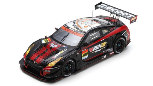 MODELLINO IN SCALA COMPATIBILE CON RUNUP RIVAUX GT-R N.360 GT300 SUPER GT 2022 TAKAYUKI AOKI-ATSUSHI TANAKA SPARK MODEL SGT036