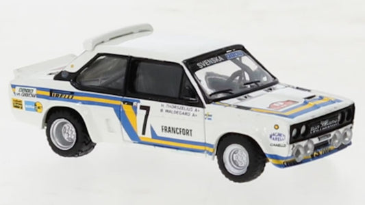 MODELLINO IN SCALA COMPATIBILE CON FIAT 131 ABARTH NR.7 SVENSKA FIAT MONTE CARLO B.VALDEGAARD 1:87 BREKINA BRE22661