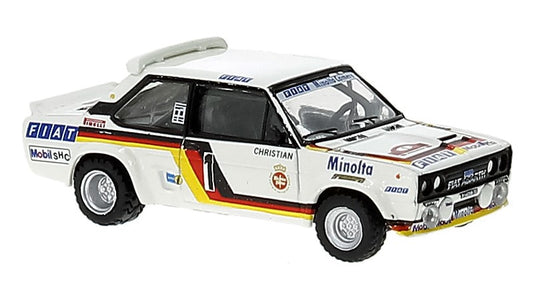 MODELLINO IN SCALA COMPATIBILE CON FIAT 131 ABARTH NR.1  FIAT MINOLTA RALLY HUNSRUECK W.ROHRL 1:87 BREKINA BRE22662