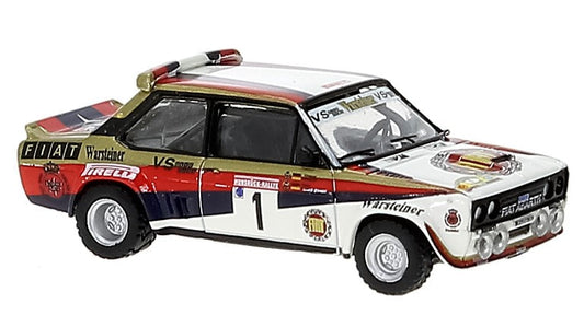 MODELLINO IN SCALA COMPATIBILE CON FIAT 131 ABARTH NR.1  FIAT WARSTEINER RALLY HUNSRUECK W.ROHRL 1:87 BREKINA BRE22663