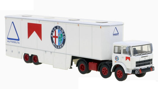 MODELLINO IN SCALA COMPATIBILE CON FIAT 691 T RENNTRANSPORT ALFA ROMEO 1:87 BREKINA BRE58576