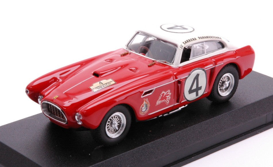 MODELLINO IN SCALA COMPATIBILE CON FERRARI 340 MEXICO N.4 CARRERA MESSICANA 1953 P.HILL-R.GINTHER 1:43 ART MODEL AM0084