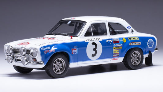 MODELLINO SCALA COMPATIBILE CON FORD ESCORT MK I RS 1600 N.3 RALLY MONTE C.1973 MAKIN.-LIDD1:24 IXO MODEL 24RAL033B