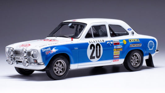 MODELLINO SCALA COMPATIBILE CON FORD ESCORT MK I RS 1600 N.20 RALLY MONTE C.1973 MIKK.-PORT 1:24 IXO MODEL 24RAL033A