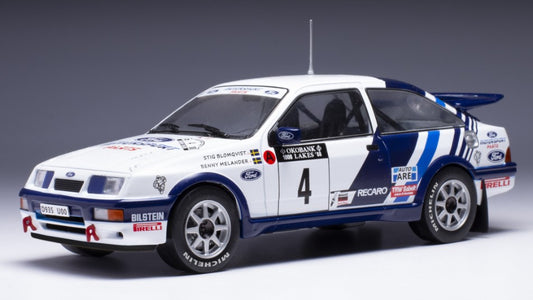 MODELLINO SCALA COMPATIBILE CON FORD SIERRA RS COSW.N.4 1000 LAKES RALLY 1988 BLOM.-MELAND.1:24 IXO MODEL 24RAL032B